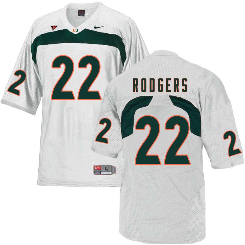 Nike Miami Hurricanes #22 Kacy Rodgers College Football Jerseys Sale-White